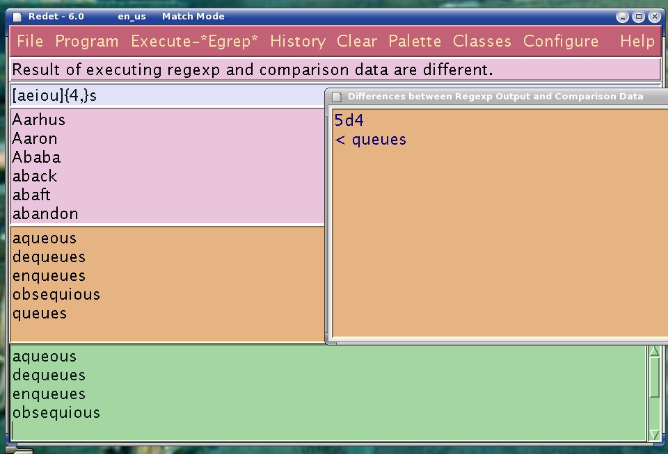 Result of Comparison When Different