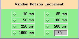 The Window Motion Increment Box